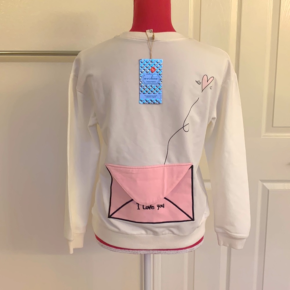 Cute long sleeve top size S - Picture 3 of 3